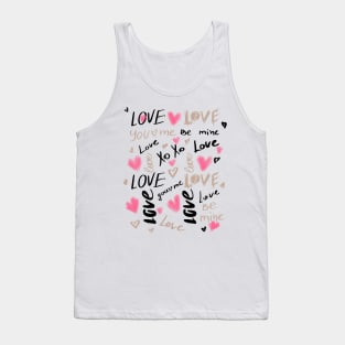 Minimalist Valentine's Day, Romantic design Tank Top